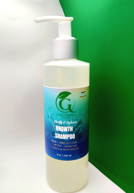 Clarify and Hydrate Growth Shampoo with Aloe, African Chebe, Nettle, Horsetail, Yucca, and Avocado Oil