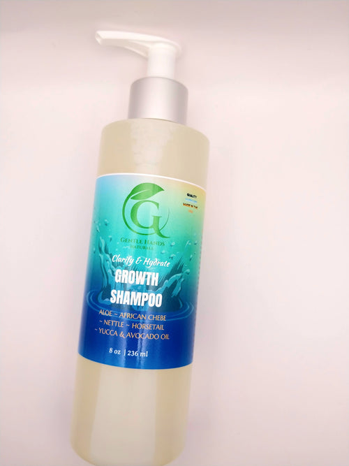Clarify and Hydrate Growth Shampoo with Aloe, African Chebe, Nettle, Horsetail, Yucca, and Avocado Oil